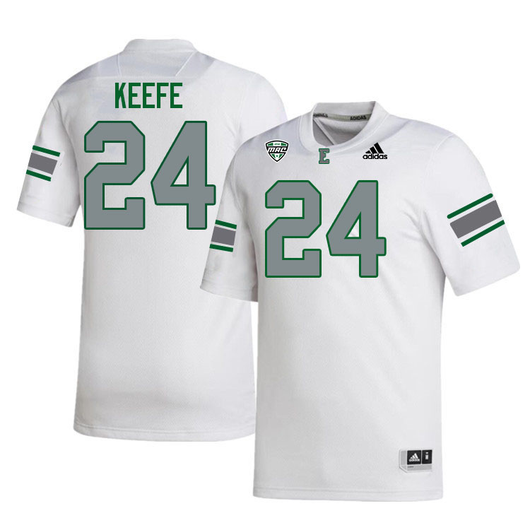 Eastern Michigan Eagles #24 Kaiden Keefe College Football Jerseys Stitched Sale-White